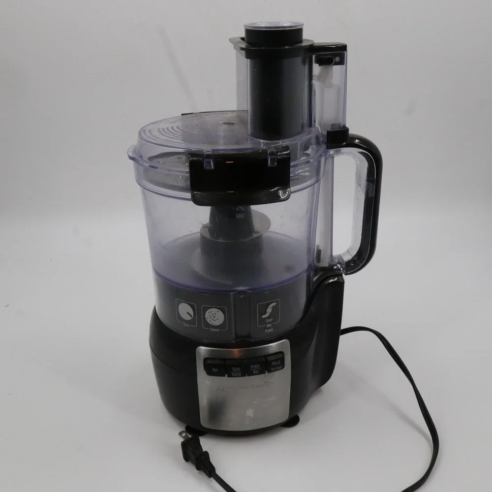 Hamilton Beach 70720 Food Processor Black Slice Shred Puree Pulse Chop 10 Cup‎